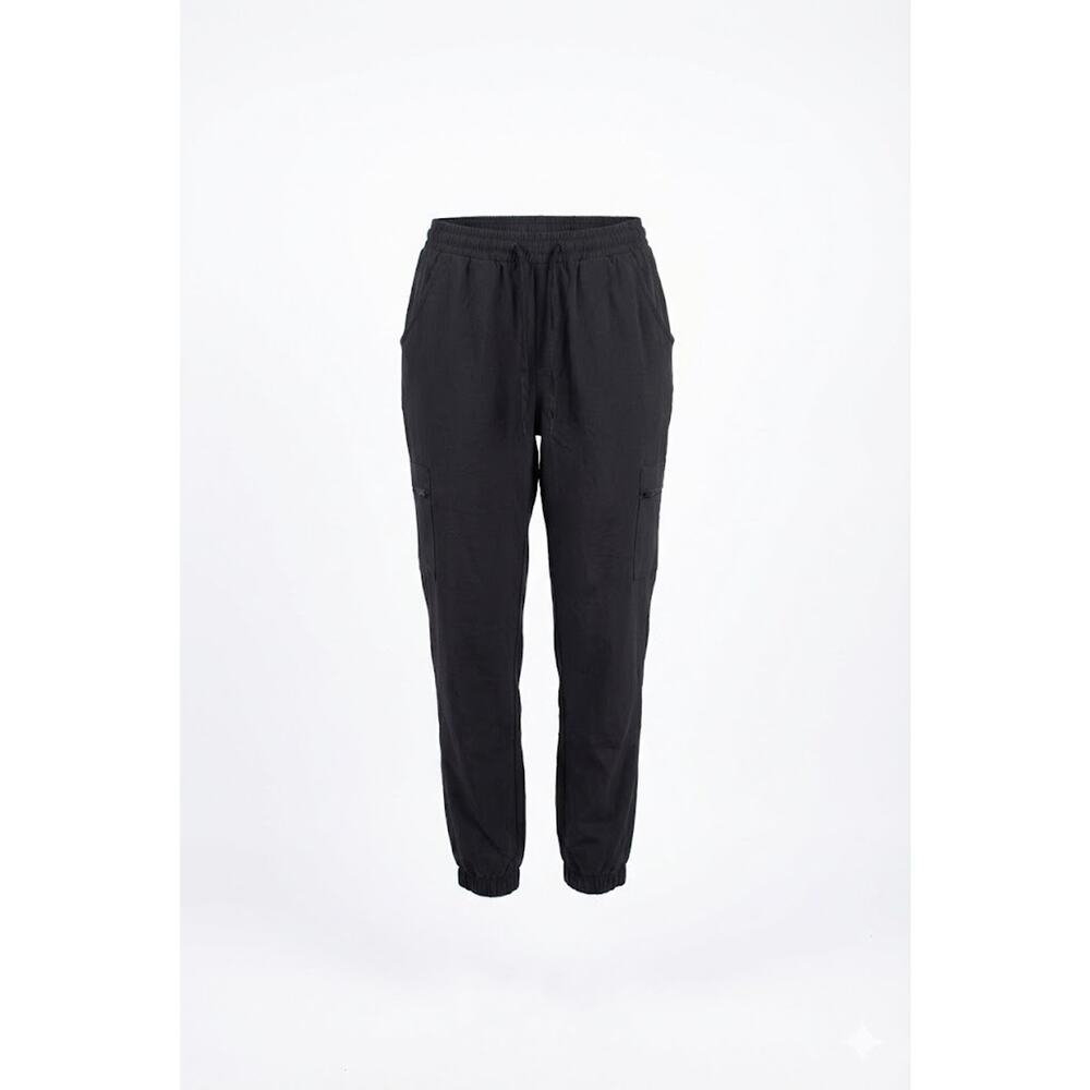 Eddie Bauer Flannel Lined Cargo Pants Women's Size 4 Black Hiking Technical